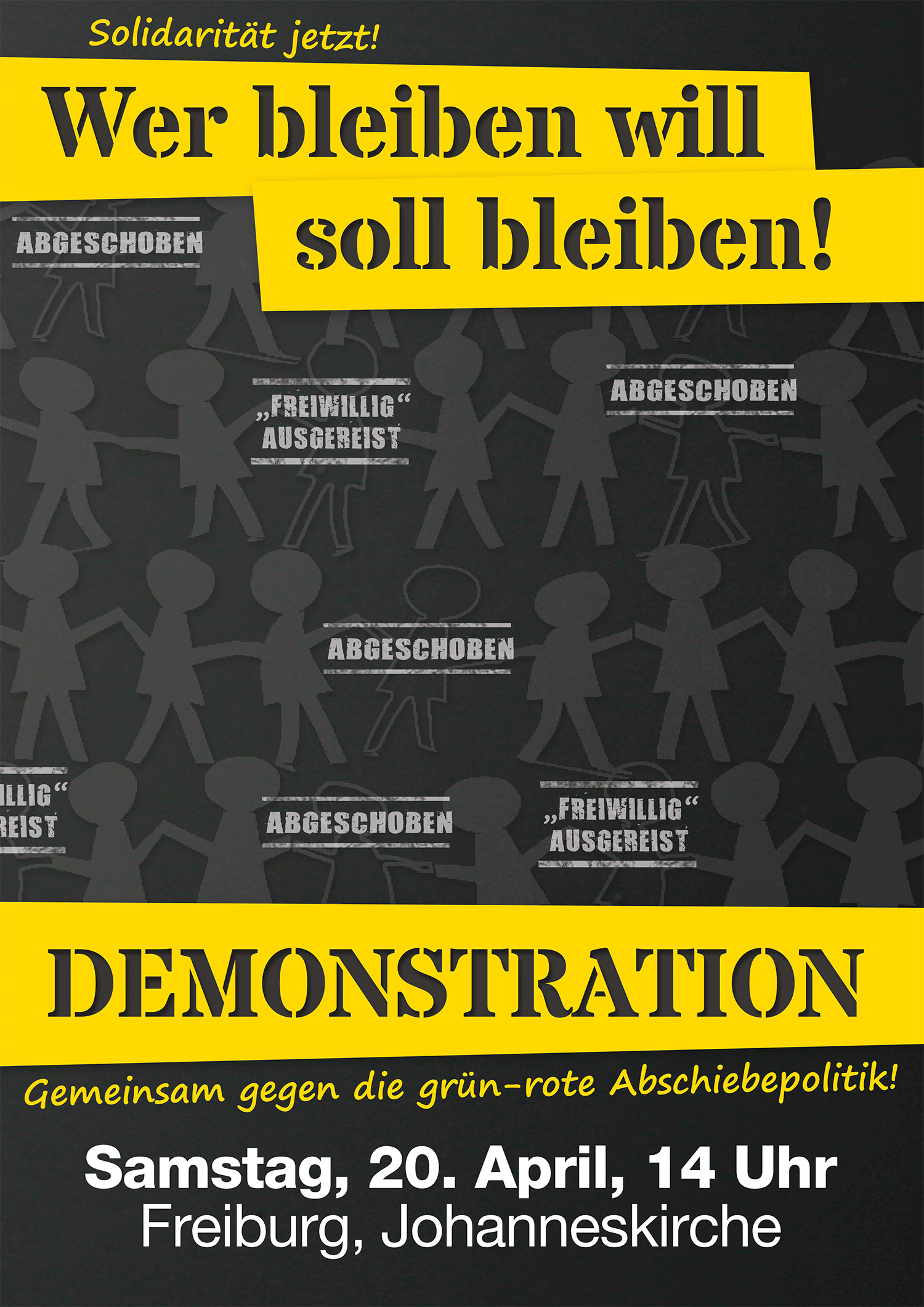 Wer bleiben will, soll bleiben – Aufruf zur Demonstration am 20. April