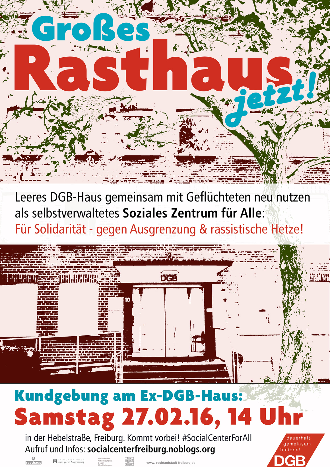 Rasthaus für Alle! Für ein Soziales Zentrum im alten DGB-Haus!