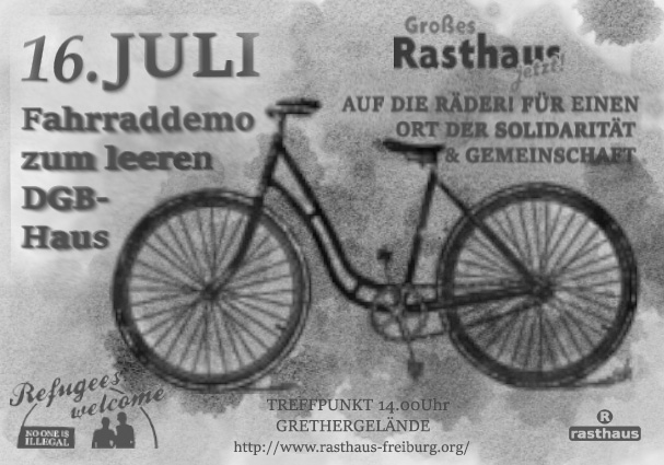 16. Juli: Rad-Demo für ein soziales Zentrum in Freiburg!