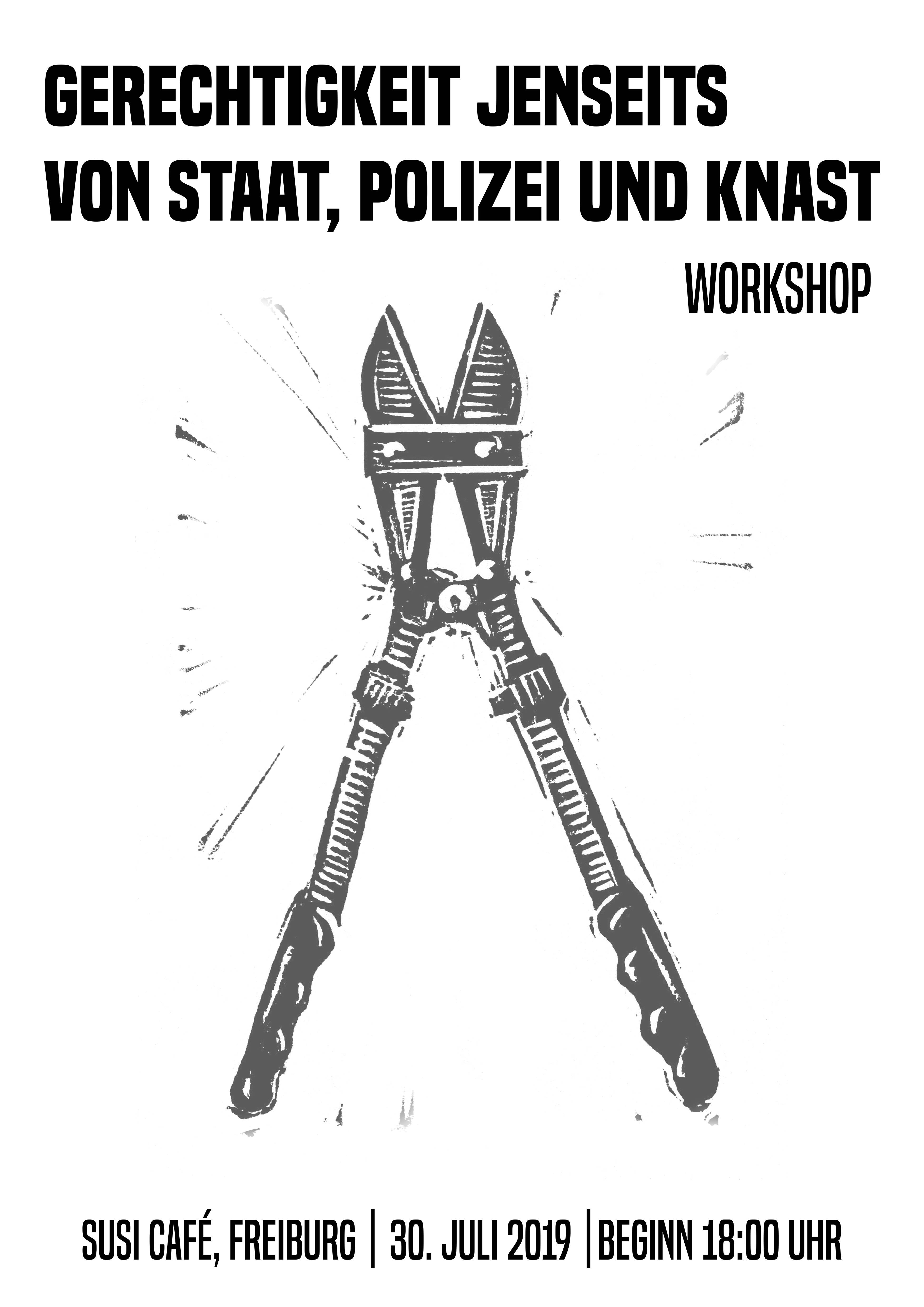 Gerechtigkeit jenseits von Staat, Polizei und Knast – Workshop am 30. Juli