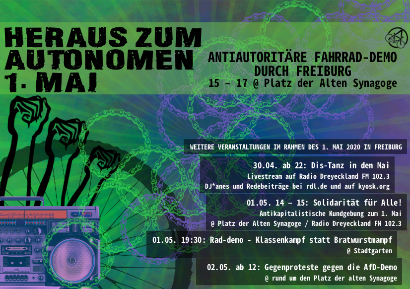 Heraus zum 1. Mai – Antiautoritäre Fahrraddemo